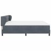 vidaXL Cama tipo Box Spring Gris oscuro 200 x 200 cm Terciopelo