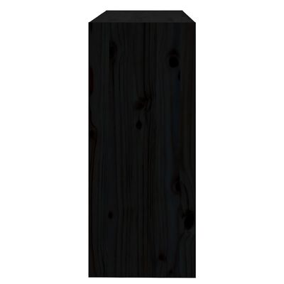 vidaXL Estantería/divisor de espacios madera pino negro 80x30x71,5 cm