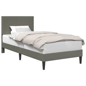 vidaXL Estructura de cama Gris Claro 90 x 200 cm Tela de Pana