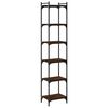 vidaXL Librer&iacute;a 6 estantes madera ingenier&iacute;a roble marr&oacute;n 40x30x188 cm