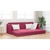 vidaXL Sof&aacute;-cama de piso 200cm Rojo vino Terciopelo