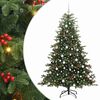 vidaXL Árbol de Navidad artificial Verde 180 cm PVC, Metal y Plástico