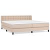 vidaXL Cama box spring con colch&oacute;n cuero sint&eacute;tico capuchino 200x200cm
