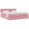 vidaXL Cama con almacenamiento Rosa 160 x 200 cm Terciopelo