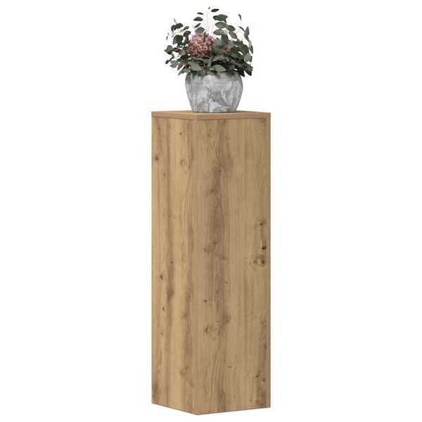 vidaXL Soportes de plantas 2 uds madera roble artisian 25x25x80 cm