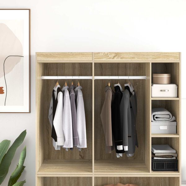 vidaXL Varilla para Armario 12 pcs Plateado 764 x 15 x 29 mm