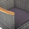 vidaXL Muebles de jardín 5 piezas ratán sintético gris y acacia