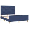 vidaXL Cama sin colch&oacute;n tela azul 140x190 cm