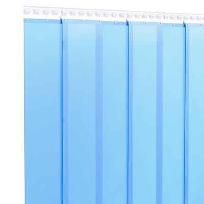 vidaXL Tira de cortina para puertas PVC azul 200x1,6 mm 25 m