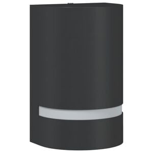 vidaXL L&aacute;mpara de pared de exterior aluminio fundido negro