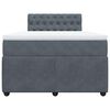 vidaXL Cama box spring con colch&oacute;n terciopelo gris oscuro 120x200 cm