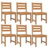 vidaXL Juego de comedor de jard&iacute;n 7 piezas madera maciza de teca