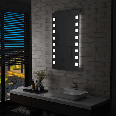 vidaXL Espejo de pared de baño con LED 60x100 cm