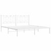vidaXL Estructura cama sin colchón con cabecero metal blanco 183x213cm