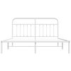 vidaXL Estructura cama sin colchón con cabecero metal blanco 183x213cm