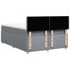 vidaXL Cama box spring con colch&oacute;n tela gris claro 140x190 cm