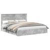 vidaXL Cama con almacenamiento con cabecera Gris Concreto 200 x 200 cm