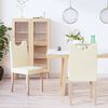 vidaXL Sillas de comedor 2 unidades cuero sint&eacute;tico color crema