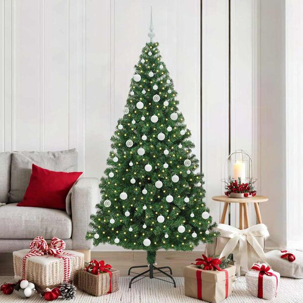 vidaXL &Aacute;rbol de Navidad artificial Verde 180 cm PVC y Acero y Pl&aacute;stico