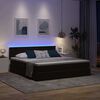 vidaXL Cama con almacenamiento y LED Negro 180 x 200 cm Terciopelo