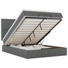 vidaXL Estructura cama otomana colch&oacute;n tela gris oscuro 140x190cm