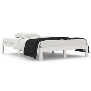 vidaXL Estructura de cama doble sin colch&oacute;n blanco 135x190 cm