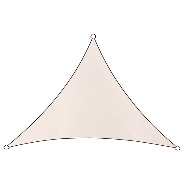 Livin'outdoor Toldo triangular Livingo Oxford poliester taup&eacute; 3x2,5x2,5 m