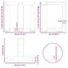 vidaXL Patas para mesa de centro en forma de T (2 unidades), color blanco, 30 x 25 x (30-31) cm, acero
