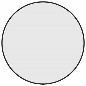 vidaXL Espejo de pared redondo negro &Oslash; 50 cm