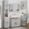 vidaXL Juego de muebles de ba&ntilde;o con caj&oacute;n 5 pcs Gris Concreto