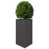 vidaXL Jardinera triangular acero negro 50x43x75 cm