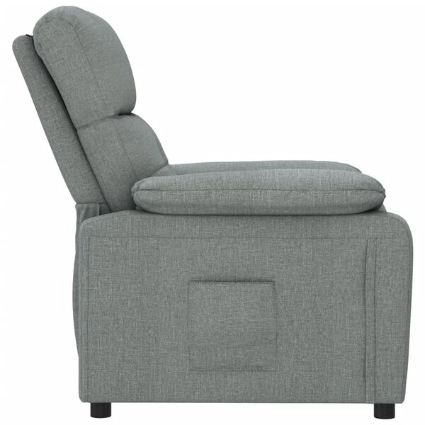 vidaXL Sillón reclinable de tela gris oscuro