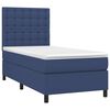 vidaXL Cama box spring con colch&oacute;n tela azul 80x200 cm