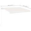 vidaXL Toldo de pie retr&aacute;ctil manual crema 300x250 cm
