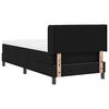 vidaXL Cama tipo Box Spring con cabecera Manual Negro 200 x 80 cm tela