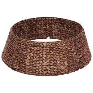 vidaXL Collar para &aacute;rbol de Navidad Redondo Marr&oacute;n Di&aacute;m. 45 x 22 cm