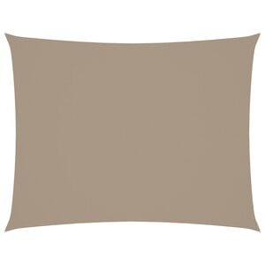 vidaXL Toldo de vela rectangular tela Oxford gris taupe 2x3 m