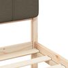 vidaXL Estructura de Cama con Cabecera Tapizada Taupé 80 x 200 cm