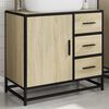 vidaXL Armario de lavabo de ba&ntilde;o madera roble Sonoma 65x33x60 cm