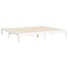vidaXL Estructura de cama sin colch&oacute;n madera maciza blanca 200x200 cm