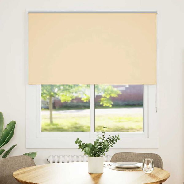 vidaXL Estor Enrollable Opaco Beige 140x150 cm Tela Ancho 136,6 cm