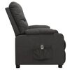 vidaXL Sill&oacute;n reclinable el&eacute;ctrico de tela gris oscuro