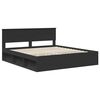 vidaXL Estructura de cama Negro 200 x 200 cm Madera de ingenier&iacute;a