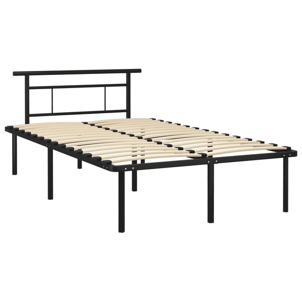 vidaXL Estructura de cama sin colch&oacute;n metal negro 120x200 cm