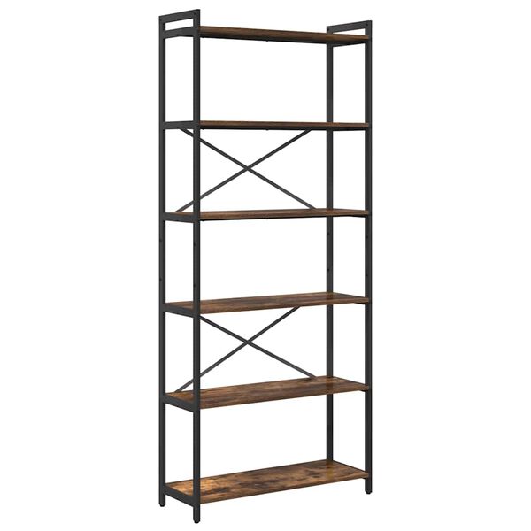 vidaXL Estante de libros Roble ahumado 40 x 30 x 85 cm