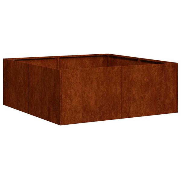 vidaXL Jardinera oxidada acero corten 80x80x30 cm