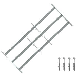 vidaXL Reja de seguridad ajustable ventana con 3 barras 700-1050 mm