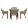 vidaXL Conjunto de Comedor de Jard&iacute;n 5 pcs Beige rat&aacute;n sint&eacute;tico