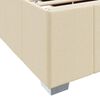 vidaXL Estructura de cama con colch&oacute;n Crema 160 x 200 cm tela