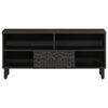 vidaXL Mueble de TV madera maciza de mango negro 100x33x46 cm